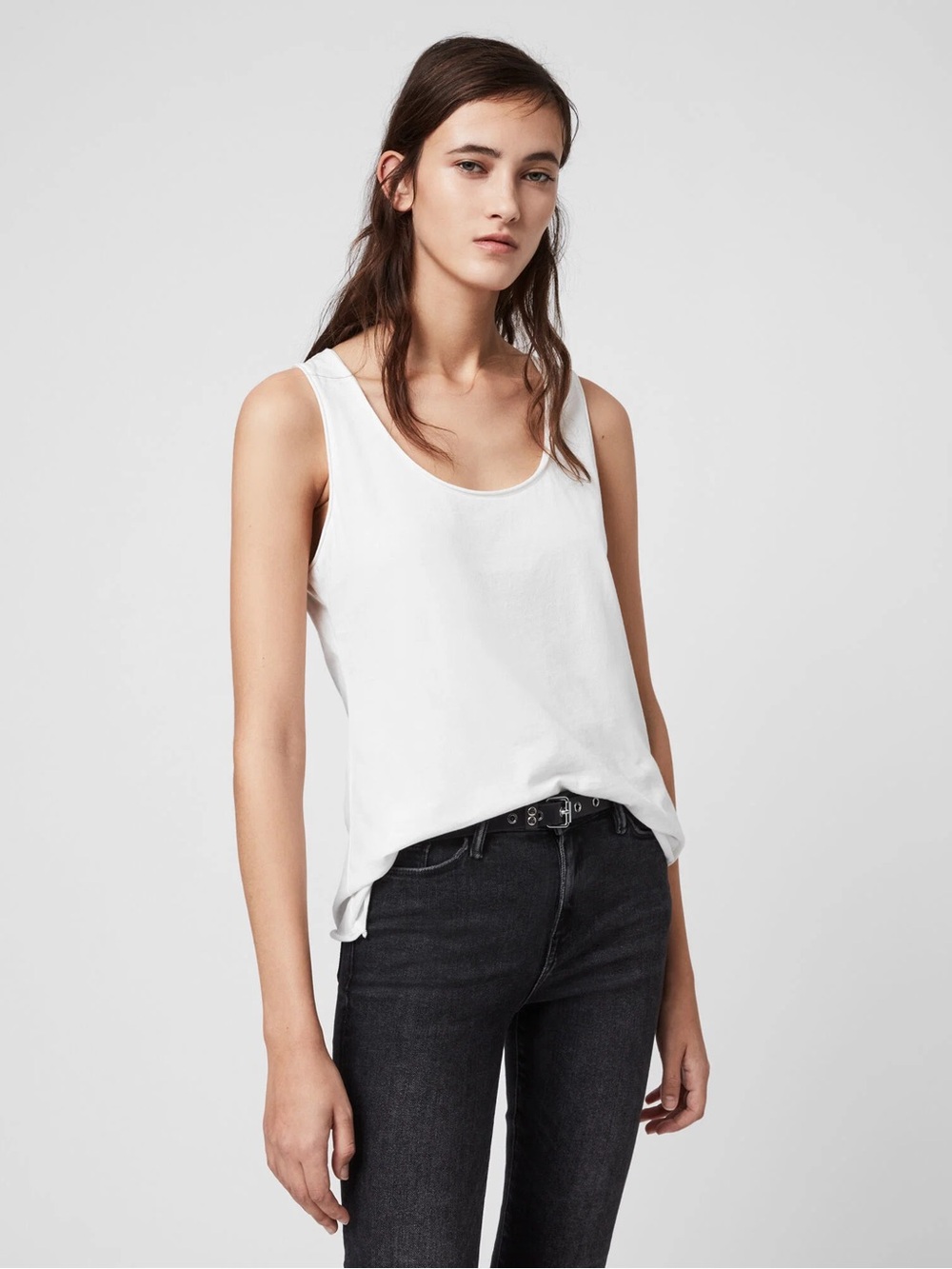 All Saints Emelyn Tonic Tank Top White Large